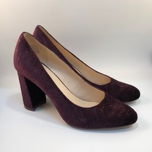 Nine West Jaycee velvet block heel pump